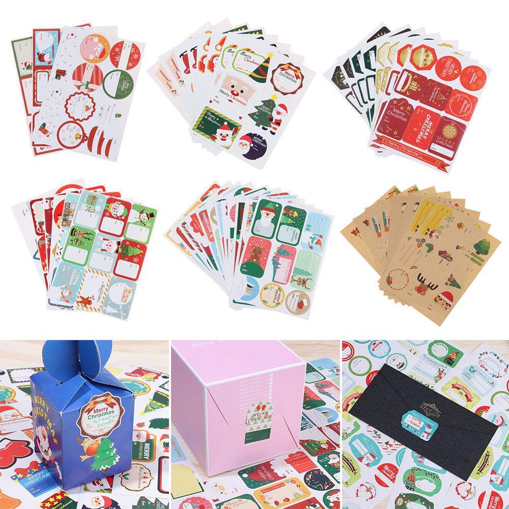 1 Bộ Nhãn Dán Quà Tặng Giáng Sinh Tự Dính
