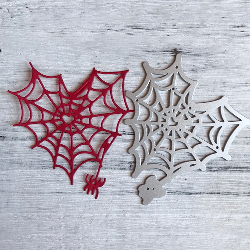 Khuôn Cắt Giấy Kim Loại Hình Nhện / Trái Tim Halloween