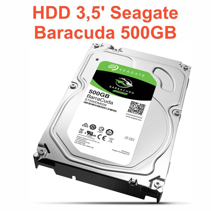 Ổ cứng PC 3.5” Seagate BarraCuda 500GB - Tháo máy đồng bộ mới 99%  – Bảo hành 1 - 24 tháng - CHÍNH HÃNG