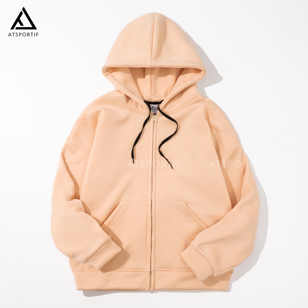 Áo Khoác Hoodie Zip nỉ bông tay dài unisex dáng rộng,năng động ,trẻ trung,thời trang, cá tính,full size,6 màu