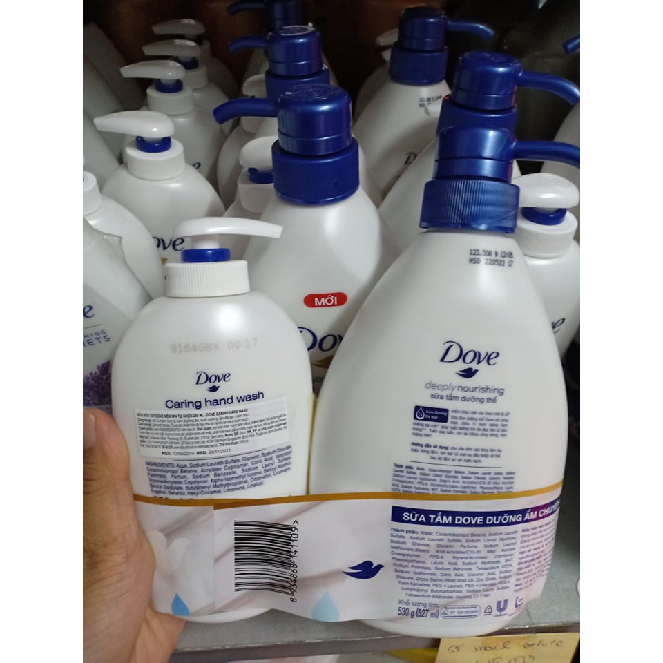 Sữa Tắm Dove Dưỡng Ẩm Chuyên Sâu 530g tặng kèm 1 NRT dove 250ml