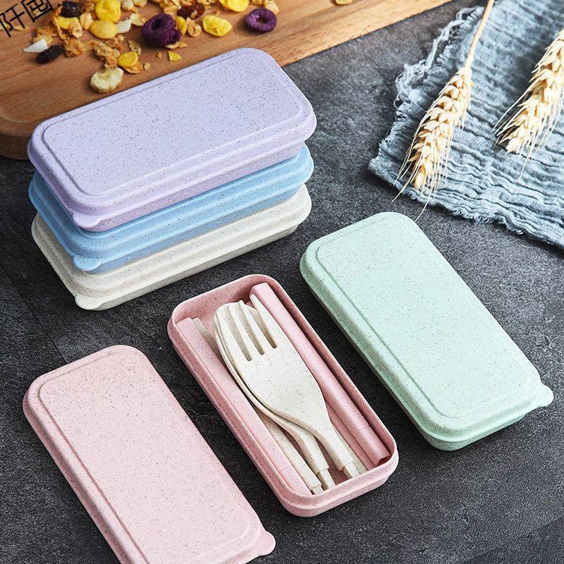 SET THÌA ĐŨA DĨA LÚA MẠCH VĂN PHÒNG CÓ HỘP