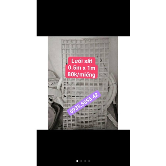 Tấm lưới treo phụ kiện 50 x 100 cm- tặng kèm 10 tay cài lưới bắn tường [ FREE SHIP-RẺ]  khung lưới, ô lưới, phên, mành)