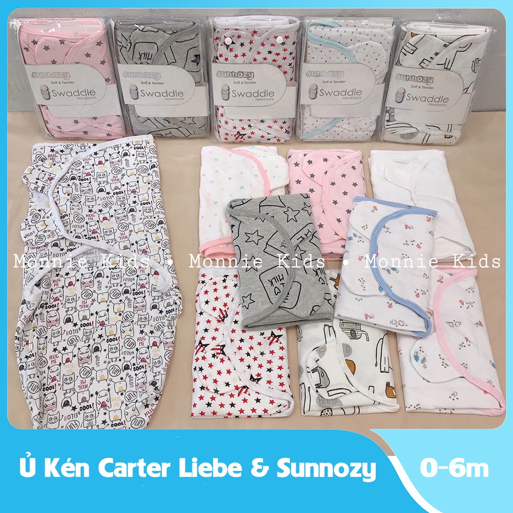 Ủ KÉN CARTER LIEBE & SUNNOZY COTTON MỀM MẠI CO GIÃN 0-6M