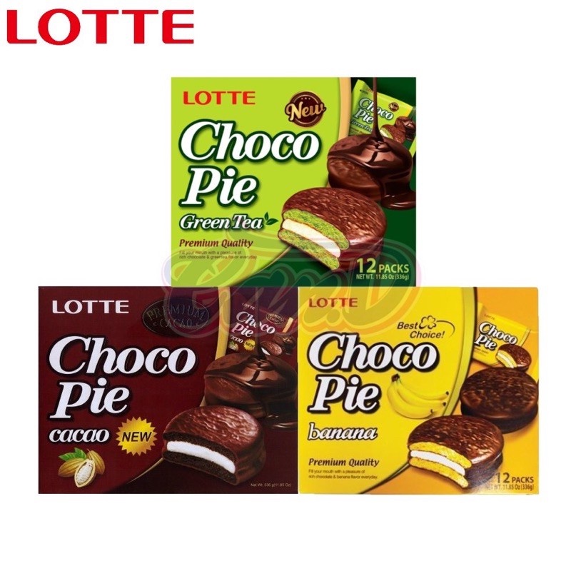 Bánh Chocopie Lotte Hàn Quốc Hộp 12 cái 336g