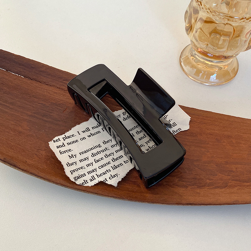 Kẹp tóc bản to trong suốt phong cách Hàn Quốc