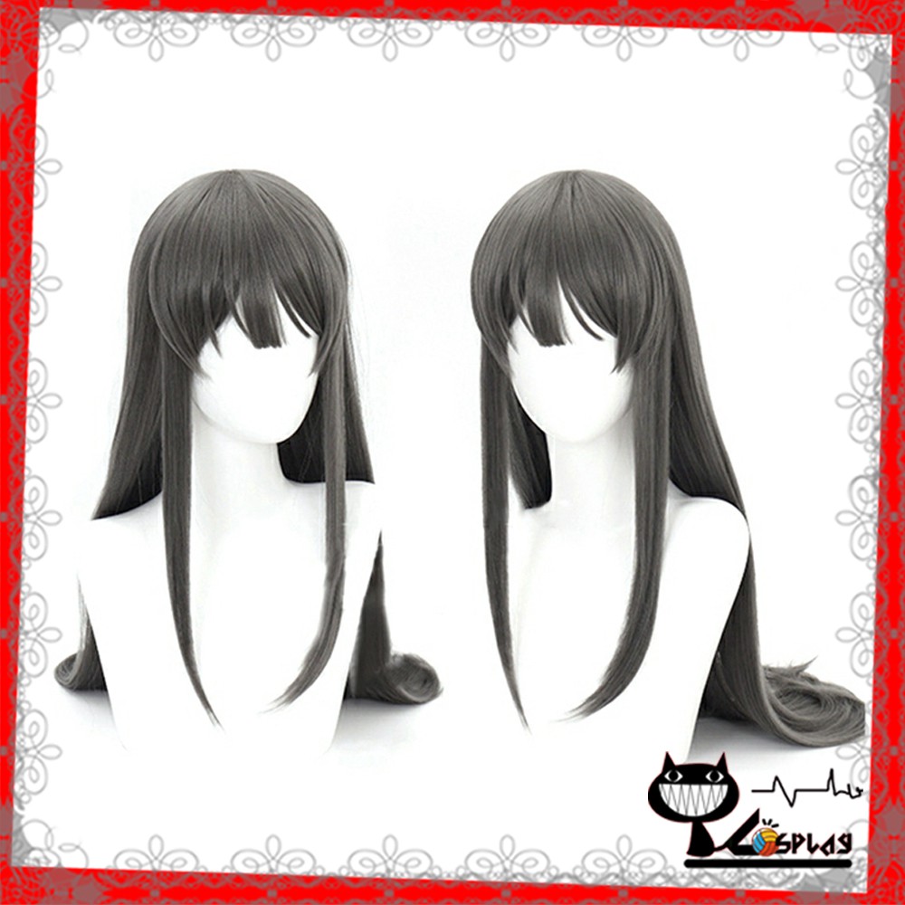 [sẵn] Wig/tóc giả Sakurajima Mai - Hội chứng tuổi thanh xuân: Seishun Buta Yarou wa Bunny Girl màu xám [Miu Cosplay]