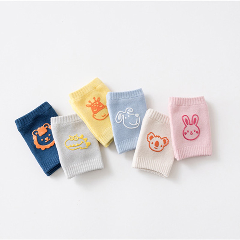 Đệm Bảo Vệ Đầu Gối/ Khuỷu Tay Chất Liệu Cotton Mềm Mại Co Giãn Chống Trượt Giữ Ấm Dành Cho Bé Sơ Sinh