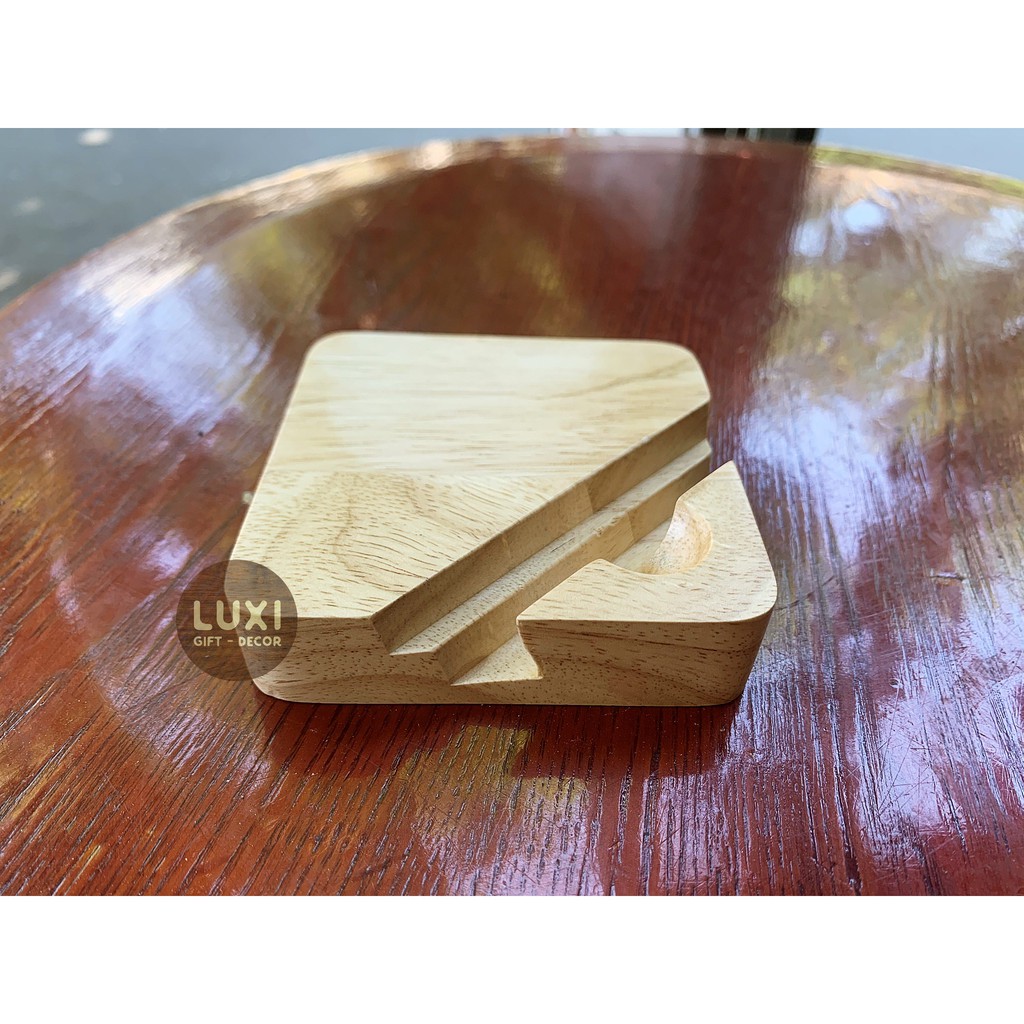 Giá đỡ điện thoại kèm ống bút LUXI DECOR free khắc logo quà tặng