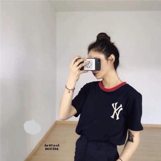 Áo phông NY cổ phối màu (BK)