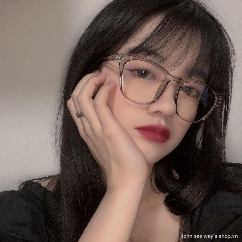 Mắt kính cận thị gọng phẳng chống tia bức xạ bảo vệ mắt thời trang cho nữ