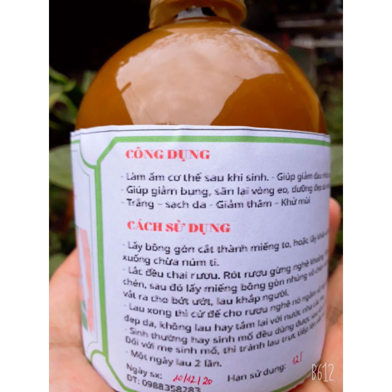 Cốt gừng, nghệ, hạt gấc hạ thổ 500ml