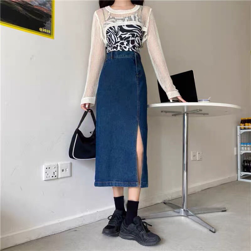 [ORDER QC 10-20 DAYS] CHÂN VÁY JEAN DÁNG DÀI XẺ TÀ [KÈM ẢNH THẬT FEEDBACK] | BigBuy360 - bigbuy360.vn