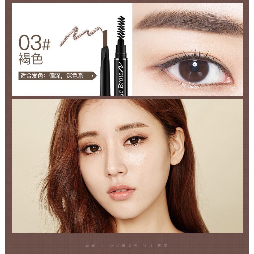 Chì kẻ mày 2 đầu Lameila Double Effect Eyebrow pencil 7 màu