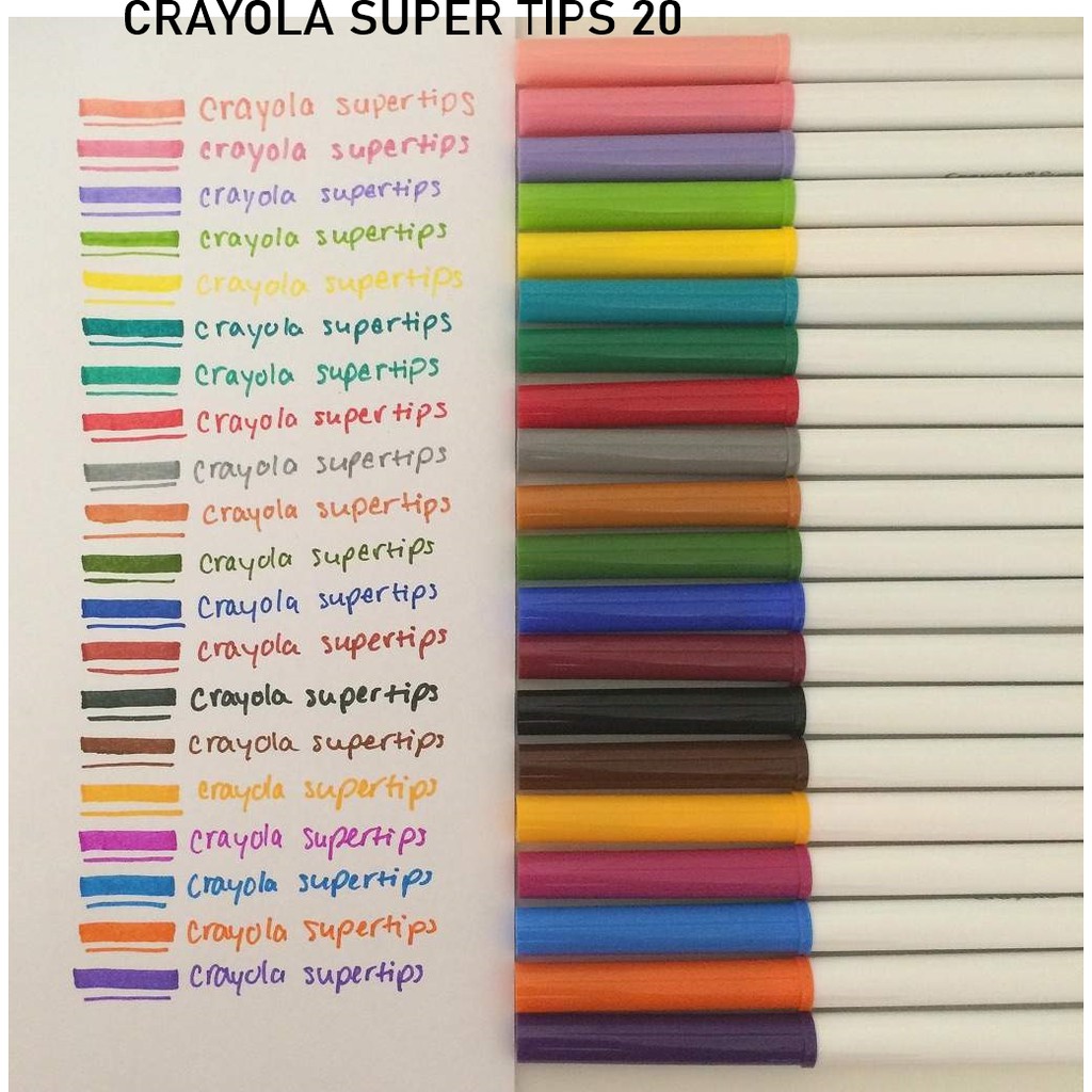 Set bút Crayola Super Tips Canada vẽ nét thanh nét đậm