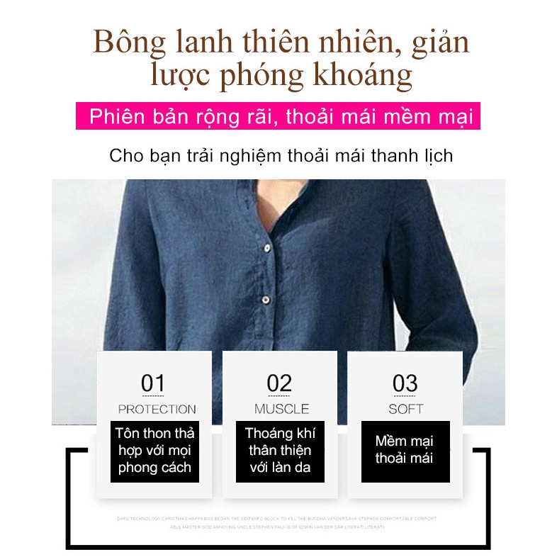 Summer 5-point Sleeves Women's Shirt Solid Color Cotton And Linen Stand Collar Button Loose Large Size Tops | BigBuy360 - bigbuy360.vn