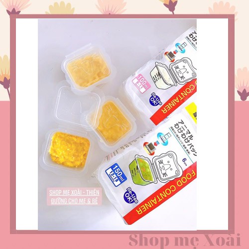 Bộ hộp trữ thức ăn dặm Richell 50/150ml cho bé (Shop mẹ Xoài nhập NPP Ánh Dương)