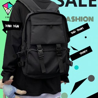 BALO ULZZANG BASIC ( chống nước ) ( 2 khoá nhựa đen song song)