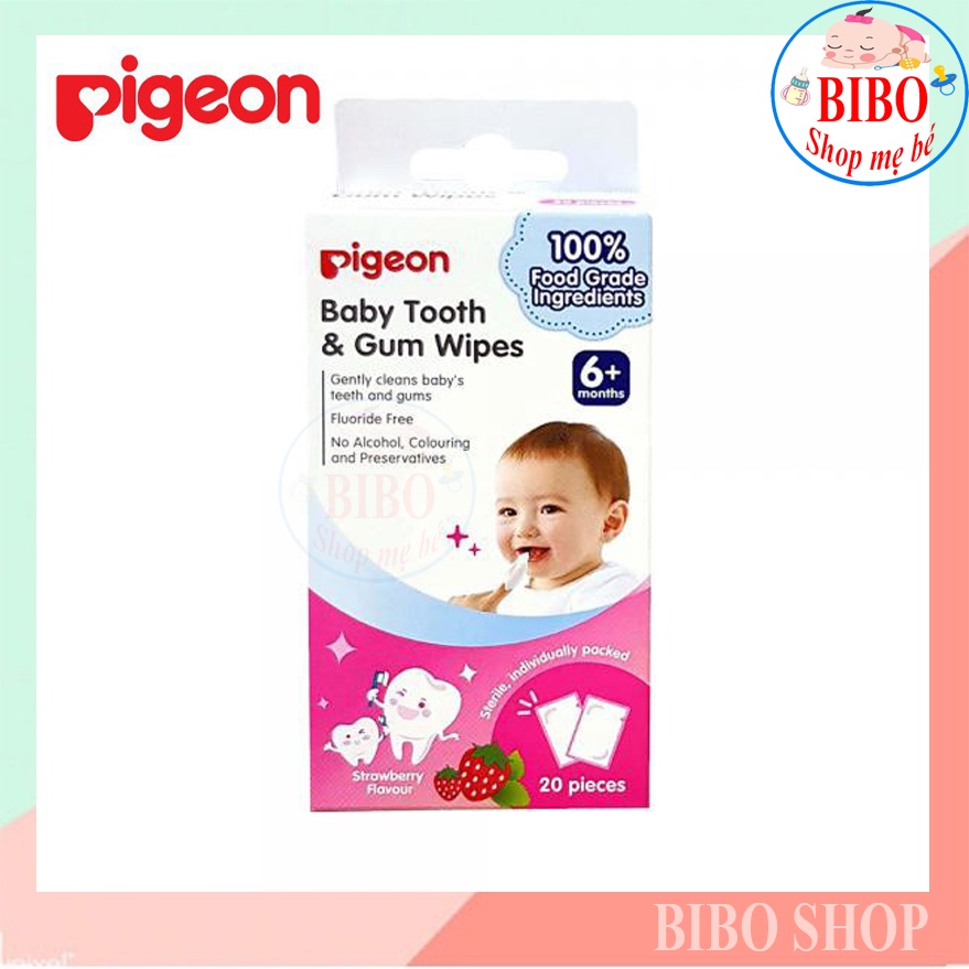 [Sản phẩm mới] Rơ lưỡi,Khăn Lau Răng Miệng Dành Cho Trẻ Em Pigeon