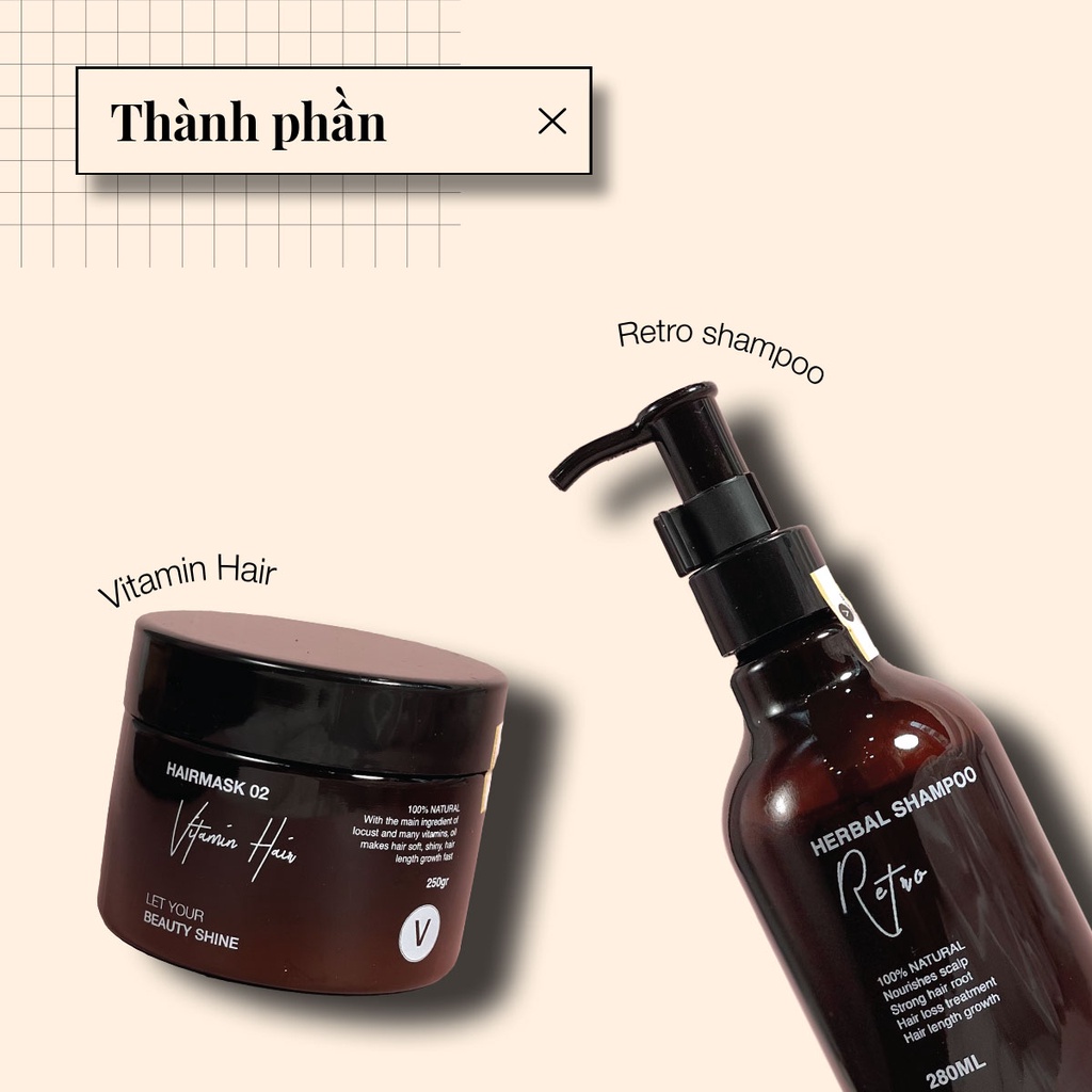 Combo Ngăn Rụng Tóc, Phục Hồi Hư Tổn, Tóc Bồng Bềnh, Mềm Mượt, COMBO 9 VyvyHaircare 530ml