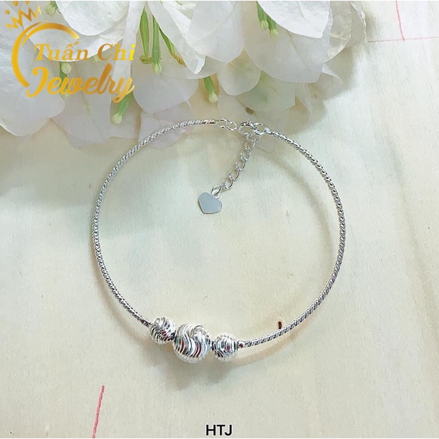 KHUYẾN MÃI Lắc Tay Bạc Nữ, Vòng Tay Nữ Kết Hợp Bi Phay Trẻ Trung, Cá Tính
