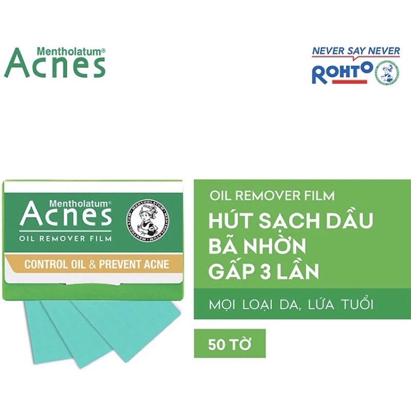 [ACNES] 1 hộp Phim thấm dầu (50 tờ)