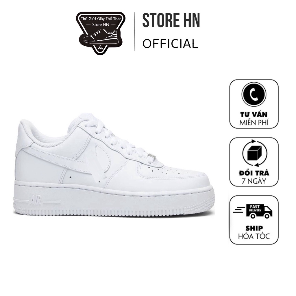 Giày_Nike Trắng AF1 Nam Nữ, Giày Thể Thao Air Force 1 Full Trắng Hàng Đẹp Full Box