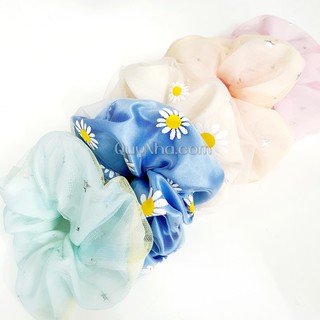 Chun buộc tóc Scrunchies 2 lớp