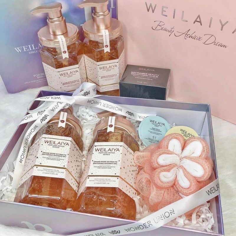 SỮA TẮM TRẮNG DA CÁNH HOA HỒNG WEILAIYA 450ml