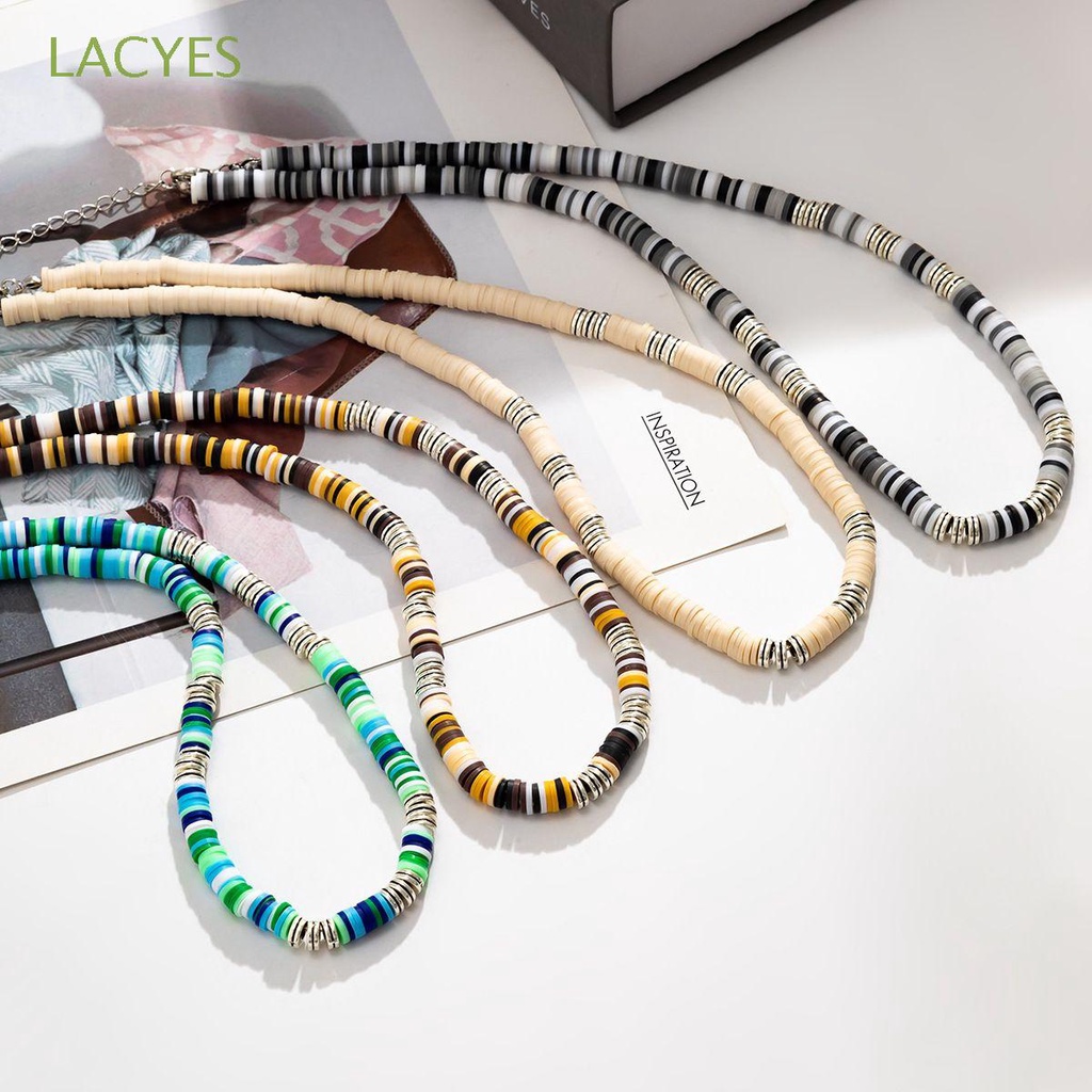 Vòng cổ Chuỗi Hạt Mềm Nhiều Màu Phong Cách Boho Hàn Quốc Cho Nam Và Nữ