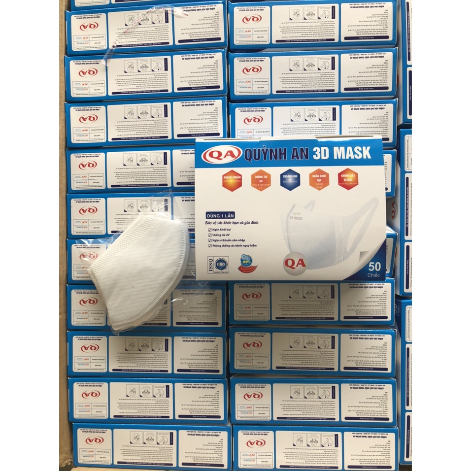 Hộp 100 Chiếc Khẩu Trang 3D Khánh Huyền Mask Hàng Chính Hãng