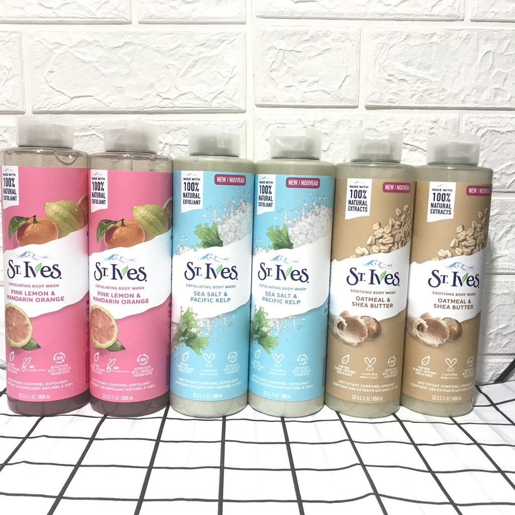 Combo 2 chai Sữa tắm dưỡng da St.Ives 650ml