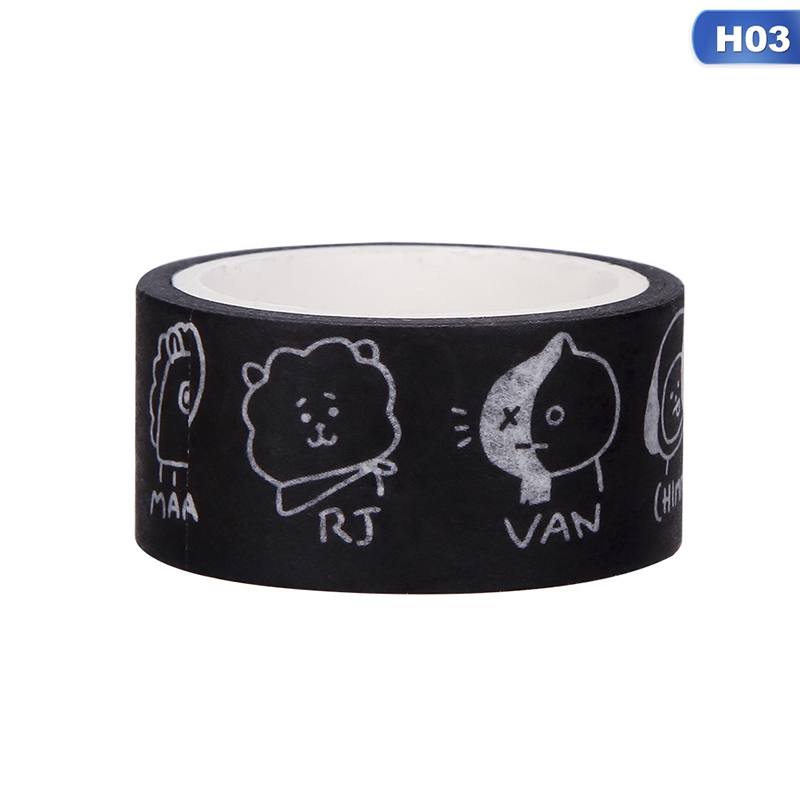 Băng Dính Washi Tape In Họa Tiết Nhóm Nhạc Kpop Bts Twice Wanna One Exo Blackpink Seventeen