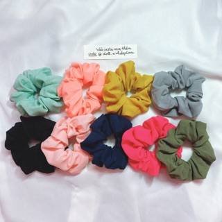 Vintage Scrunchie - cột tóc vải voan size to nhiều màu