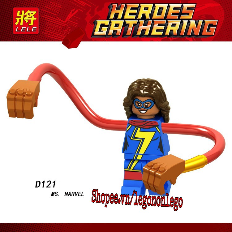 Minifigure mô hình siêu anh hùng Ms.Marvel