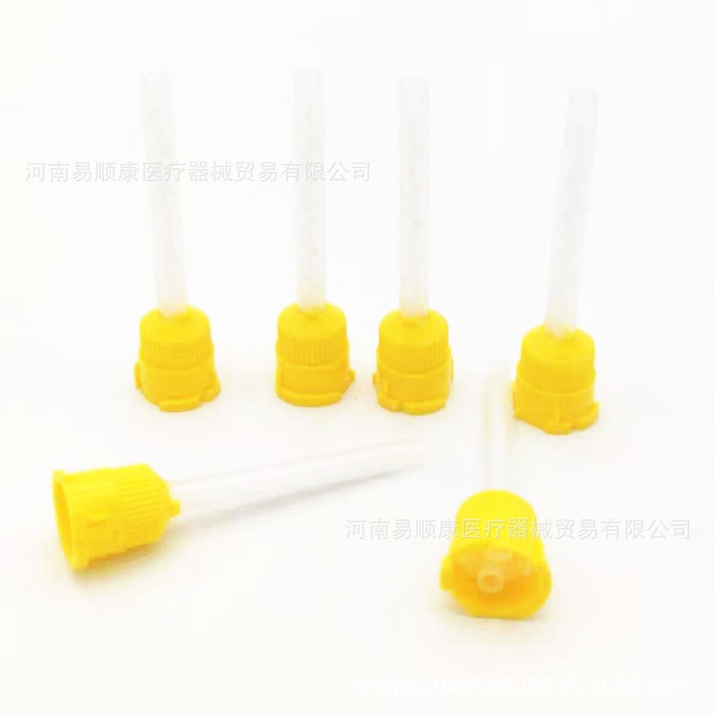 Đầu trộn silicone vàng - đầu trộn tỉ lệ 1:1 đầu trộn nha khoa