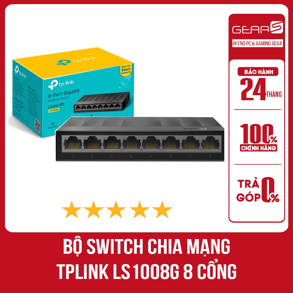 Switch Chia Mạng TPLink LS1008G 8 Port Tốc Độ Gigabit 10/100/1000Mbps vỏ nhựa