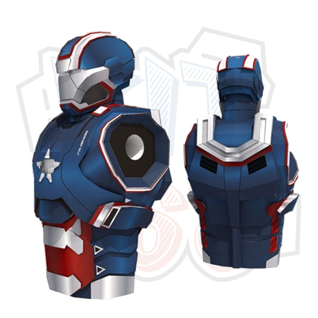 Mô hình giấy Marvel Avengers Robot Iron Patriot - Iron Man