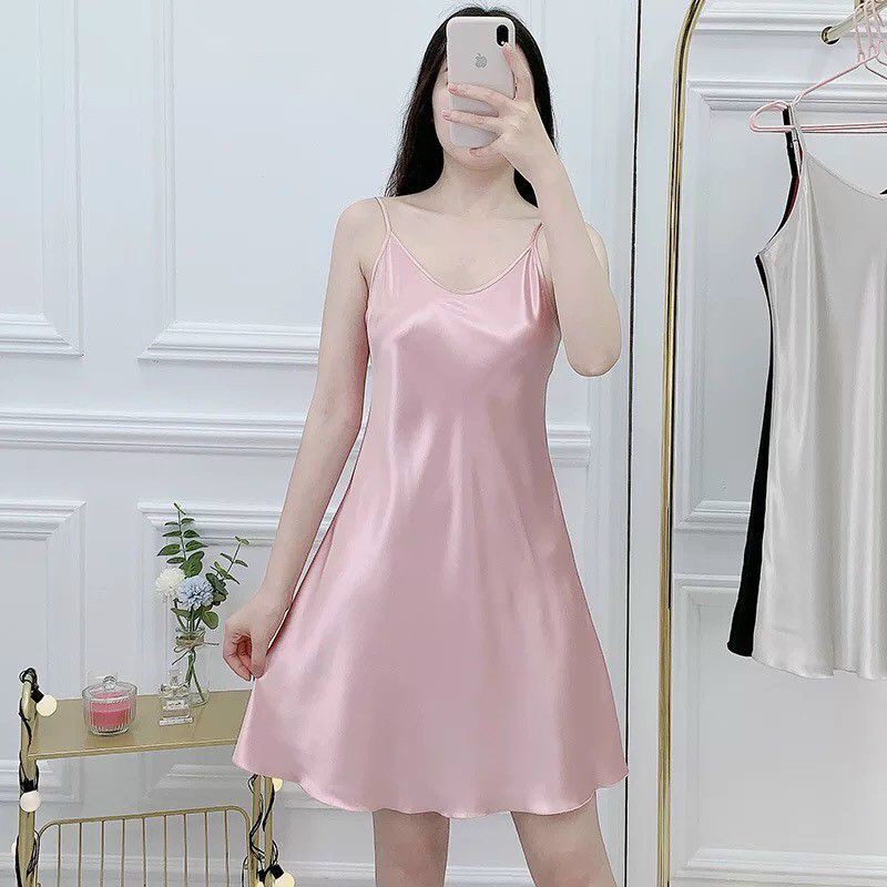 Váy ngủ 2 dây lụa satin đẹp sexy, quyến rũ LOẠI 1 | BigBuy360 - bigbuy360.vn