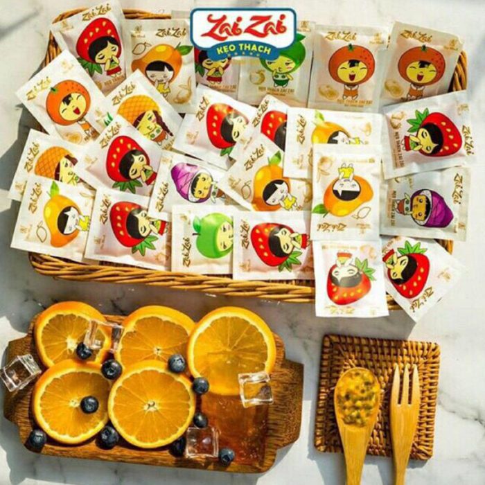 SIÊU RẺ Lẻ 1 gói kẹo thạch rau câu zòn zai Jopy miếng vuông/miếng dài chính hãng Vietthai gói 20g siêu hothit