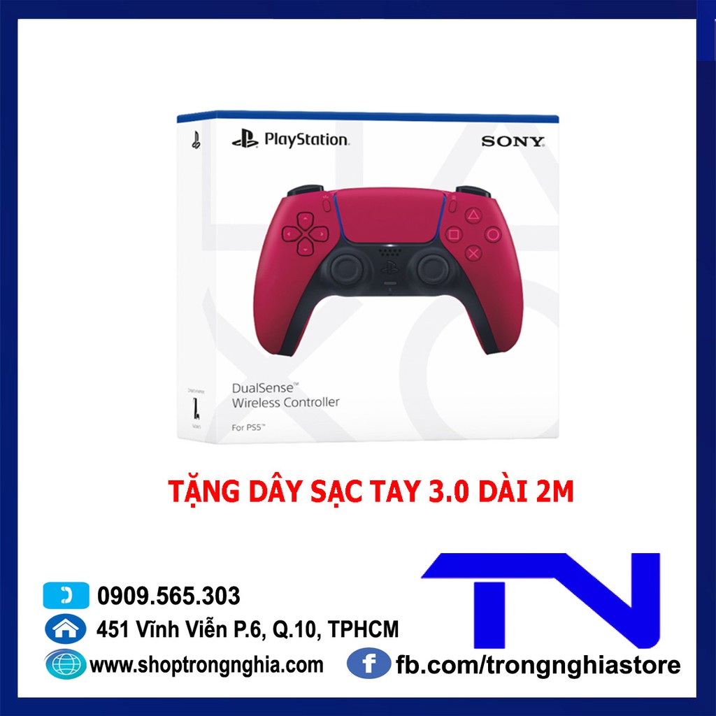 [Mã ELHAMS5 giảm 6% đơn 300K] Tay Cầm PS5 DualSense màu đỏ Cosmic Red – Wireless Controller – Hàng chính hãng Sony