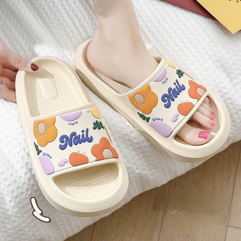 Dép Đi Trong Nhà Bằng Nhựa eva Đính Hoa Xinh Xắn