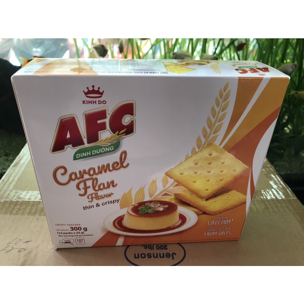 Bánh Cracker AFC Dinh Dưỡng Vị Caramen (Hộp 300g)