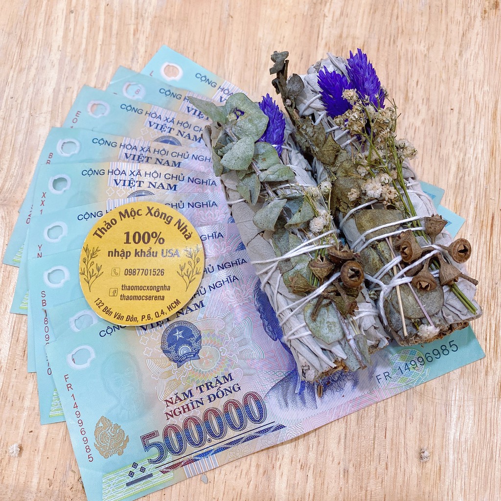 White sage Money - Xô thơm Tiền Tài - THẢO MỘC XÔNG NHÀ SERENA