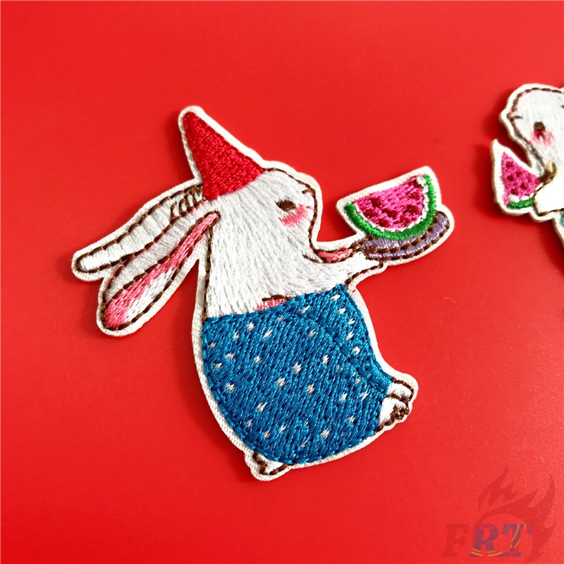 Miếng vá ủi/thêu trang trí quần áo hình thỏ dễ thương