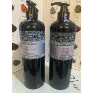 Bộ dầu gội-xả phục hồi hischer argan oil 1000ml