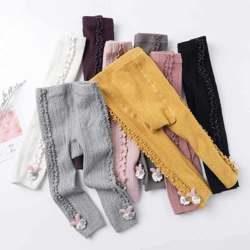 Quần Tất Cotton Giữ Ấm Màu Sắc Kẹo Ngọt Thời Trang Thu Đông Cho Bé Gái 0-5 Tuổi