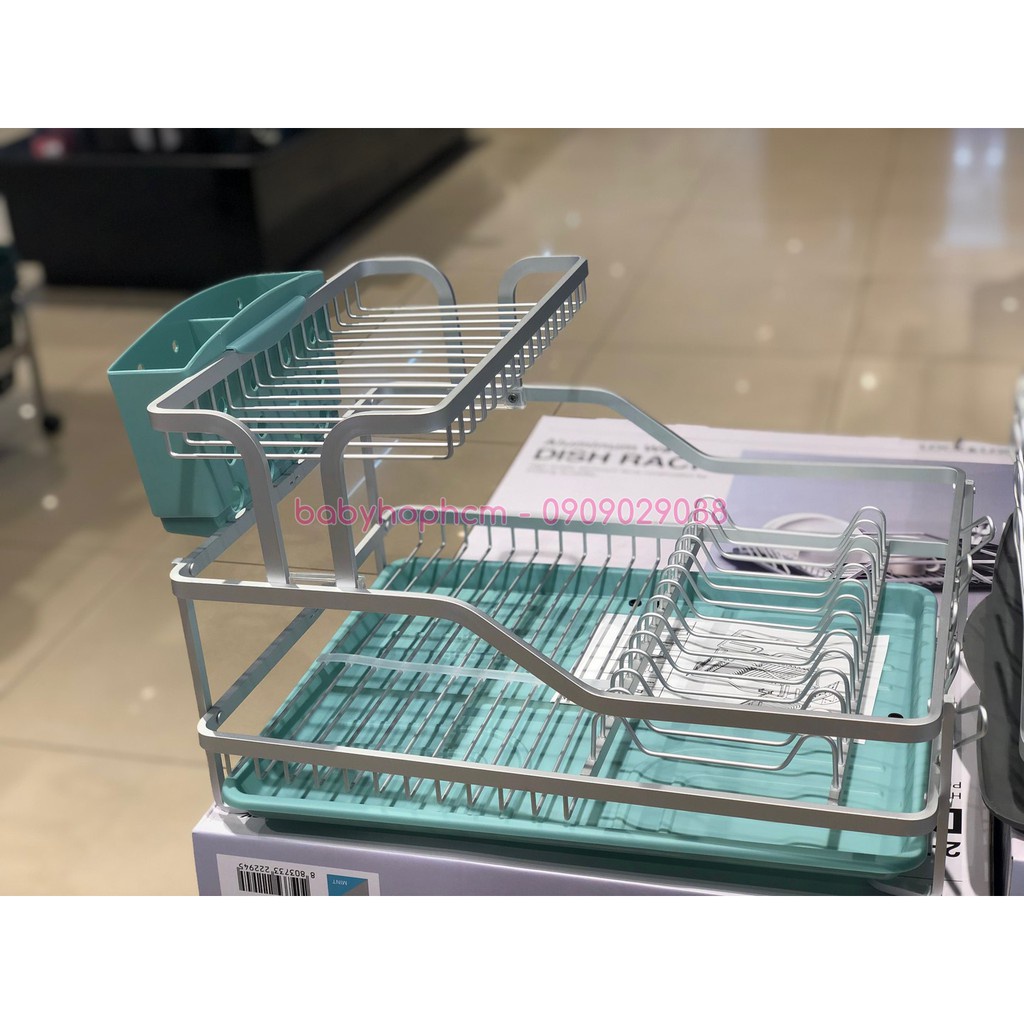 Kệ chén dĩa 2 tầng bằng nhôm Lock&Lock LDR204 LDR207GRY LDR208GRY - BABYHOPSG