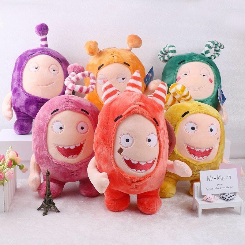 18/30CM thú nhồi bông Oddbods Cuddly Toy Newt Bubbles Pogo Zee Jeff Fuse Slick Plush Soft Doll Kids Toys