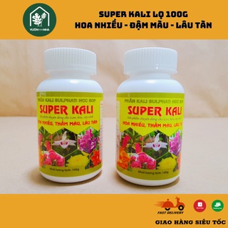 Phân bón Super kali 100g kích thích nhiều hoa, thắm màu, lâu tàn cho hoa lan và cây kiểng lá các loại cây hoa